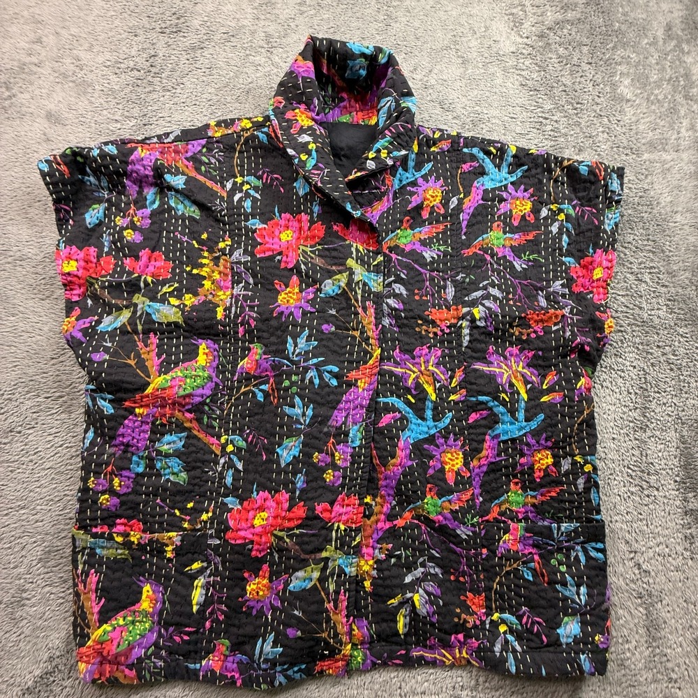 Anthropologie Andersen and Lauth Tunic Cardigan Floral Hummingbird Top Boho OS